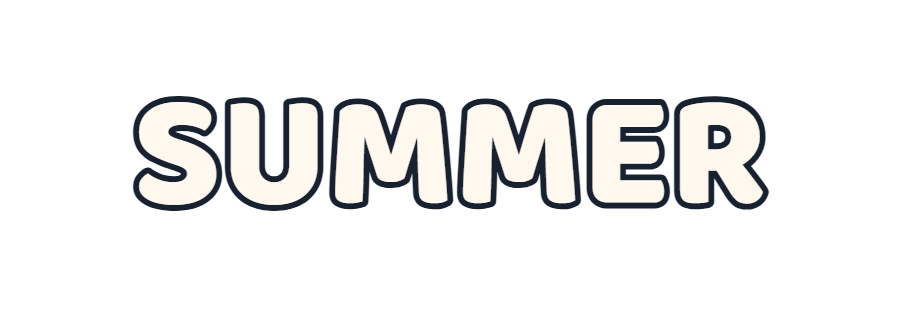 Rounded outline bubble letters example generated with custom styling