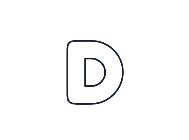 Poster bubble letter D style